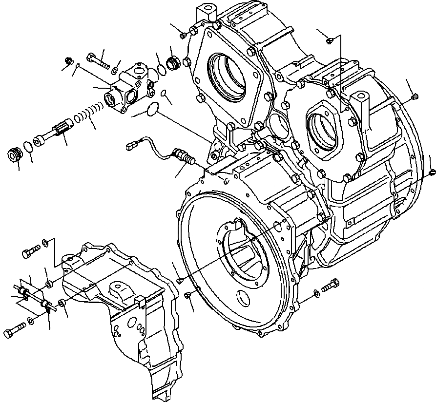 Схема запчастей Komatsu WA500-6 - F-A ГИДРОТРАНСФОРМАТОР (/) СИЛОВАЯ ПЕРЕДАЧА И КОНЕЧНАЯ ПЕРЕДАЧА