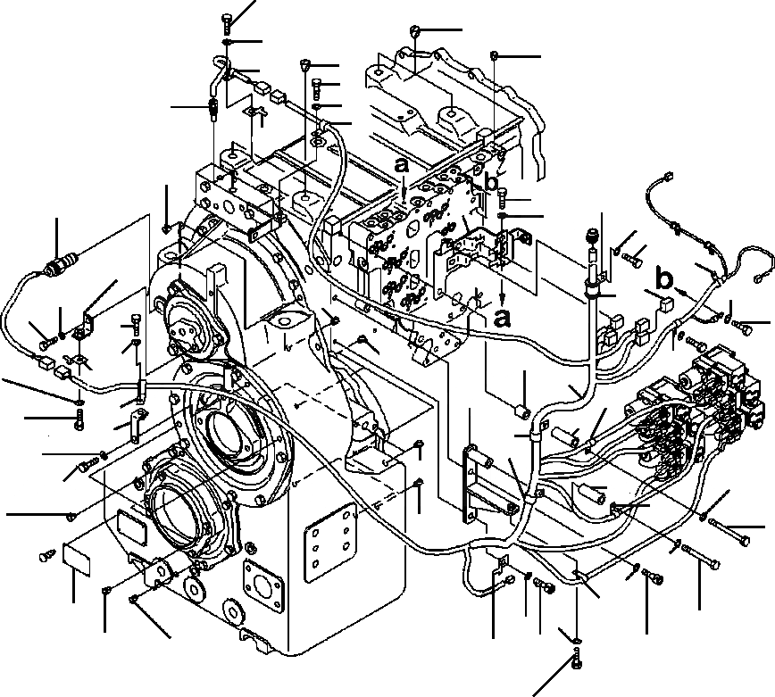 Схема запчастей Komatsu WA500-6 - F-8A Э/ПРОВОДКА ТРАНСМИССИИ (БЕЗ БЛОКИР.-UP) СИЛОВАЯ ПЕРЕДАЧА И КОНЕЧНАЯ ПЕРЕДАЧА