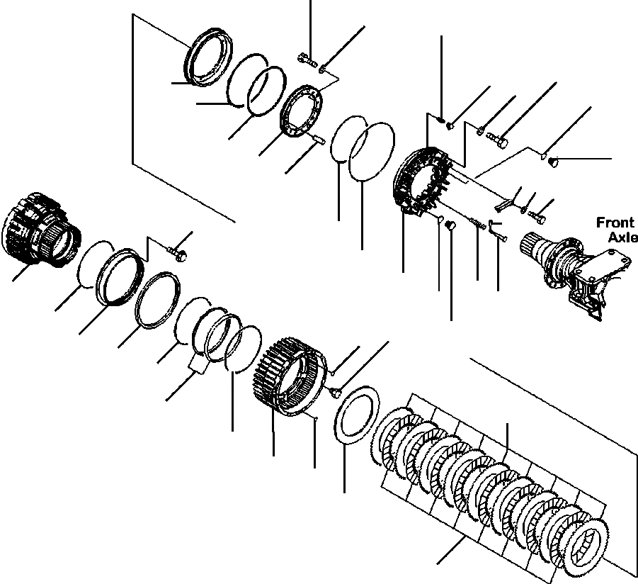 Схема запчастей Komatsu WA500-6 - F-A ПЕРЕДНИЙ МОСТ ПРАВ. КОНЕЧНАЯ ПЕРЕДАЧА ASSEMBLY (/) СИЛОВАЯ ПЕРЕДАЧА И КОНЕЧНАЯ ПЕРЕДАЧА