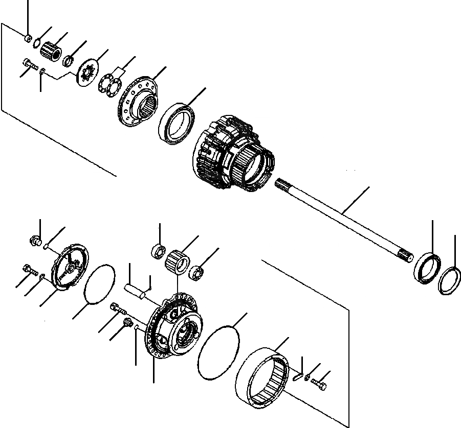 Схема запчастей Komatsu WA500-6 - F-A ПЕРЕДНИЙ МОСТ ПРАВ. КОНЕЧНАЯ ПЕРЕДАЧА ASSEMBLY (/) СИЛОВАЯ ПЕРЕДАЧА И КОНЕЧНАЯ ПЕРЕДАЧА