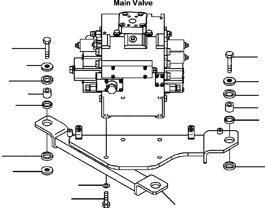 Схема запчастей Komatsu WA500-6 - H-A ОСНОВН. КЛАПАН КРЕПЛЕНИЕ ГИДРАВЛИКА