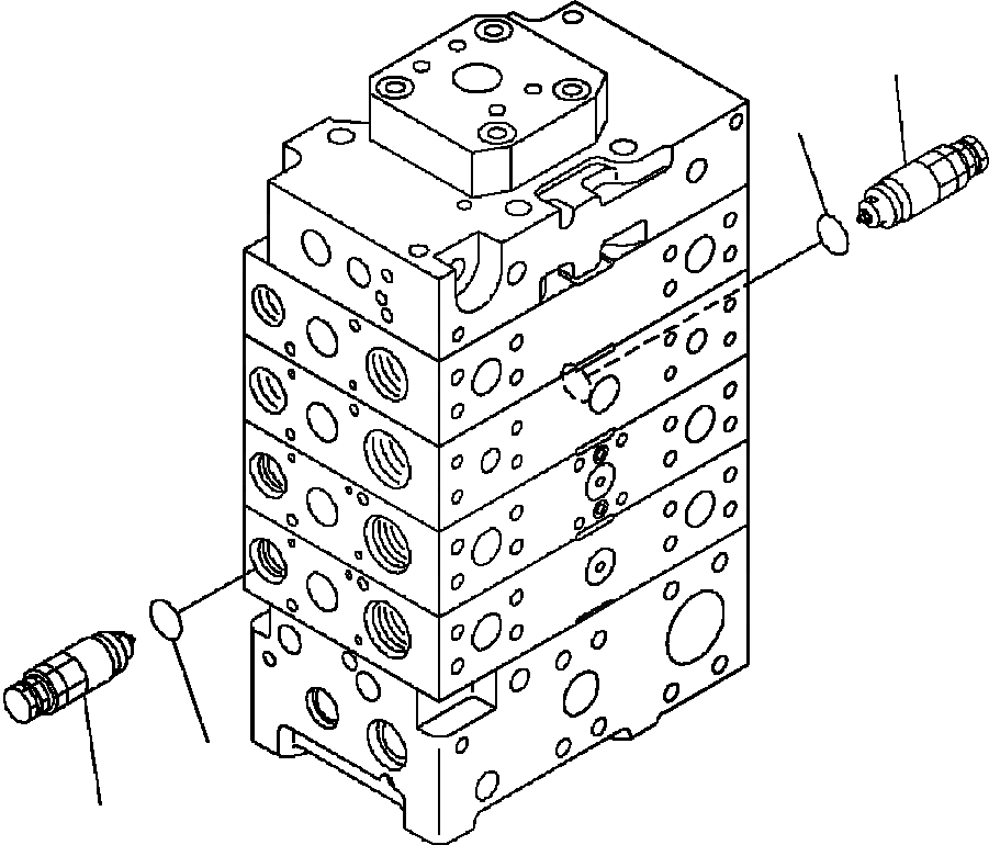 Схема запчастей Komatsu WA500-6 - H-A ОСНОВН. КЛАПАН 2-Х СЕКЦИОНН. ДЛЯ ECSS (/9) ГИДРАВЛИКА