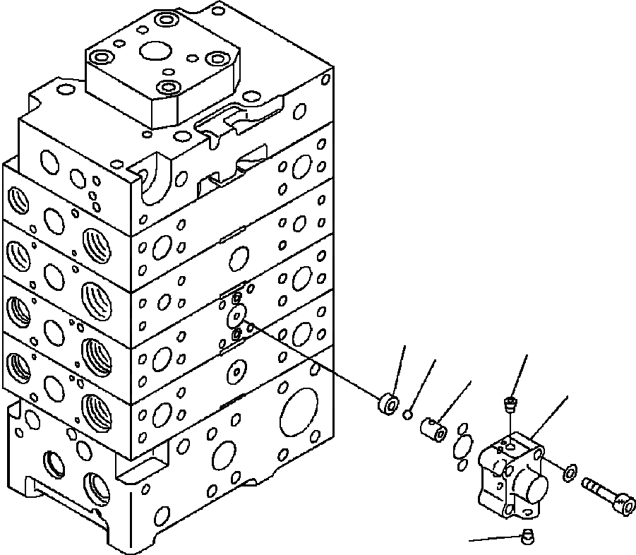 Схема запчастей Komatsu WA500-6 - H-9A ОСНОВН. КЛАПАН 2-Х СЕКЦИОНН. ДЛЯ ECSS (9/9) ГИДРАВЛИКА
