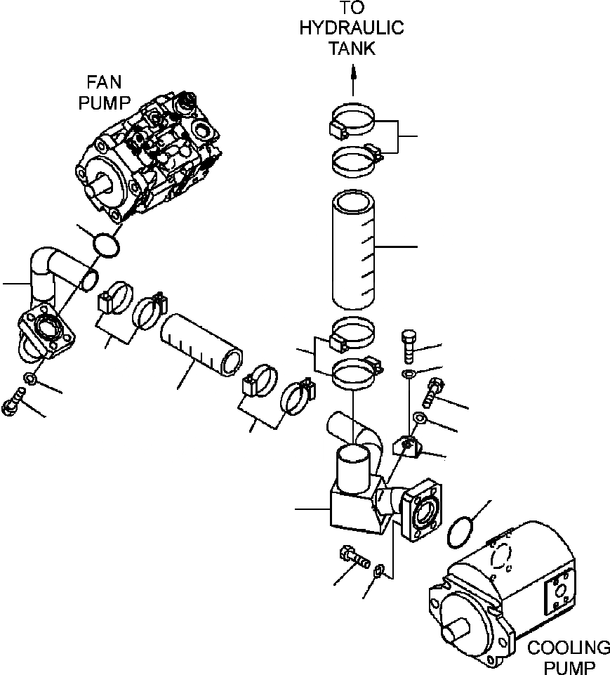 Схема запчастей Komatsu WA500-6 - H-A ГИДРОЛИНИЯ МОТОР ВЕНТИЛЯТОРА И ОХЛАЖДАЮЩ. НАСОС ВСАСЫВ. ЛИНИИ ГИДРАВЛИКА