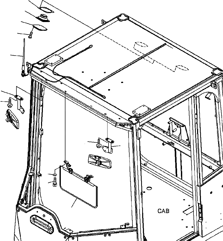 Схема запчастей Komatsu WA500-6 - K-A КАБИНА ROPS КОЗЫРЕК ОТ СОЛНЦА., АНТЕННА, И ГРОМКОГОВОРИТ. OPERATORXD S ОБСТАНОВКА И СИСТЕМА УПРАВЛЕНИЯ
