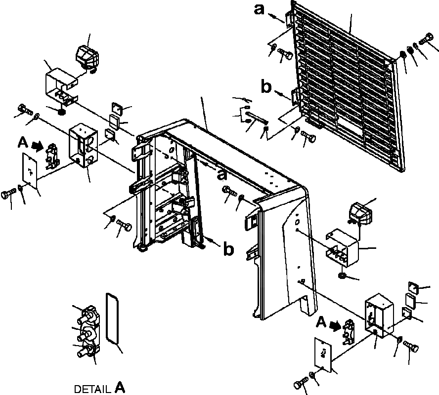 Схема запчастей Komatsu WA500-6 - M-A ЗАЩИТА РАДИАТОРА ЧАСТИ КОРПУСА, РЕШЕТКА, И COMBINATION ОСВЕЩЕНИЕ ЧАСТИ КОРПУСА