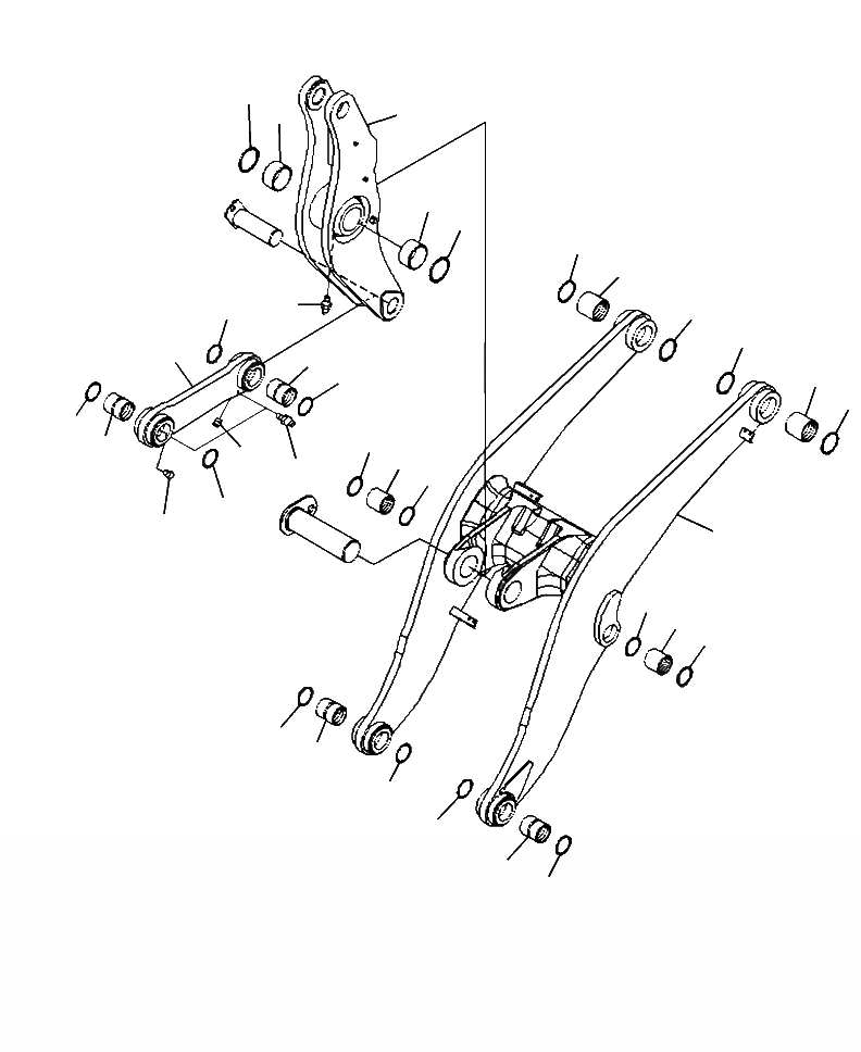 Схема запчастей Komatsu WA500-6 - T-A СТРЕЛА И BELL CRANK СТАНДАРТН. И 3-Х СЕКЦИОНН. РАБОЧЕЕ ОБОРУДОВАНИЕ