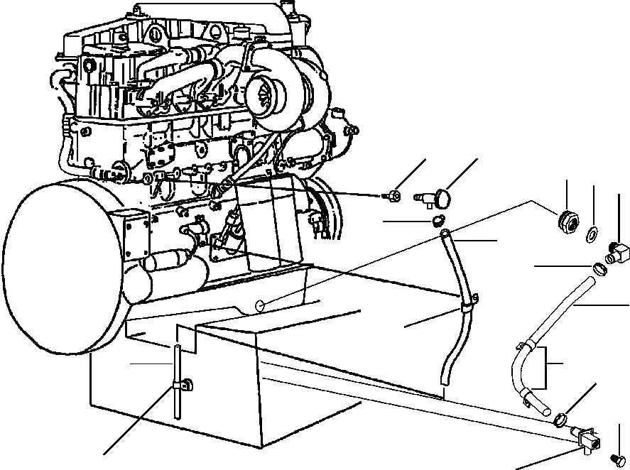 Схема запчастей Komatsu WA500-1LC - FIG. B-A ДВИГАТЕЛЬ МАСЛ. И ДВИГАТЕЛЬ БЛОК ХЛАДАГЕНТ ДРЕНАЖН. КОМПОНЕНТЫ ДВИГАТЕЛЯ