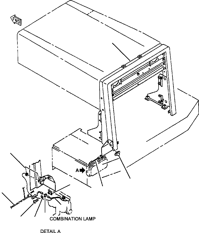 Схема запчастей Komatsu WA500-1LC - FIG. E-A ЭЛЕКТРИКА - LICENSE ОСВЕЩЕНИЕ И КОРПУС ЭЛЕКТРИКА