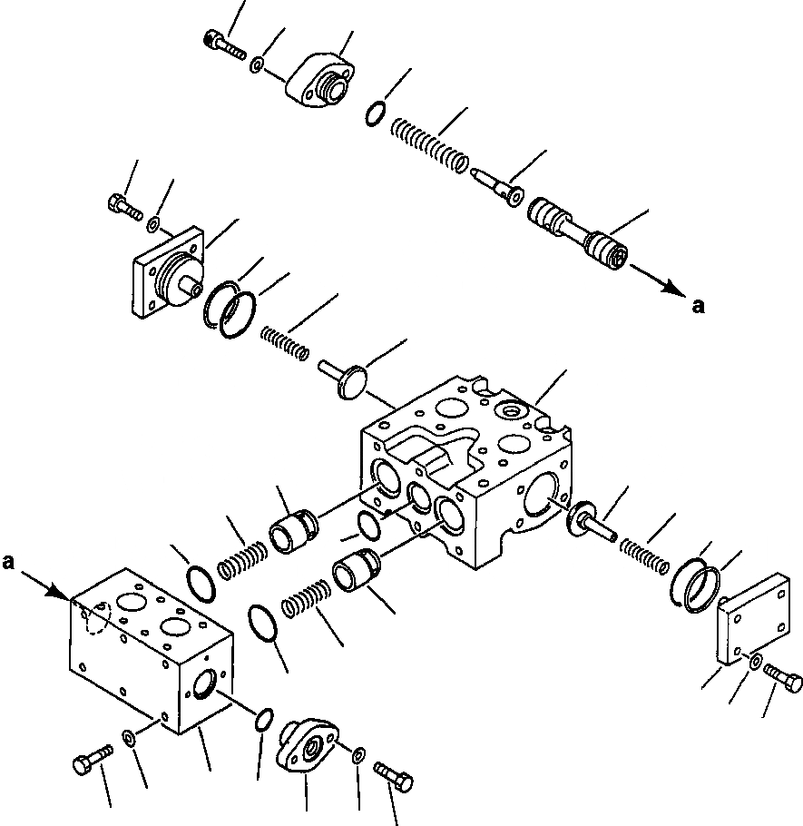 Схема запчастей Komatsu WA500-1LC - FIG. H-A DIVIDER КЛАПАН - GROUND ПРИВОДN РУЛЕВ. УПРАВЛЕНИЕ ГИДРАВЛИКА
