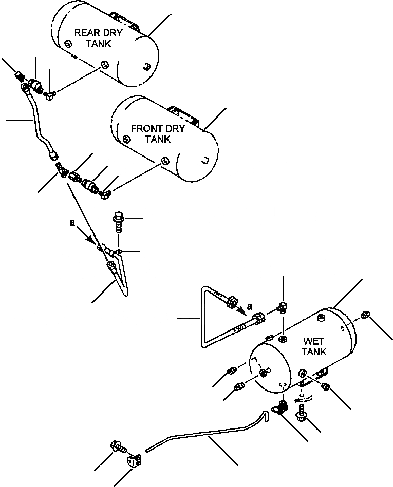 Схема запчастей Komatsu WA500-1LC - FIG. K-A ВОЗДУХОВОД - WET БАК - СУХ. БАКS КАБИНА ОПЕРАТОРА И СИСТЕМА УПРАВЛЕНИЯ