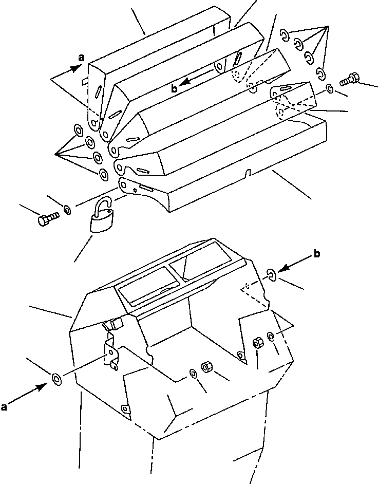 Схема запчастей Komatsu WA500-1LC - FIG. M-A ЗАЩИТА ОТ ВАНДАЛИЗМА - ПАНЕЛЬ ПРИБОРОВ COVER ЧАСТИ КОРПУСА