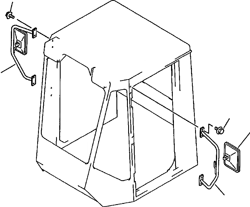 Схема запчастей Komatsu WA500-1LC - FIG. M-A КАБИНА - НАРУЖН. ЗАДН. VIEW MIRROR ЧАСТИ КОРПУСА