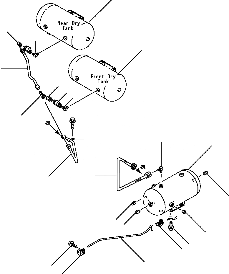 Схема запчастей Komatsu WA500-1LE - ВОЗДУХОВОД WET БАК - СУХ. БАКS ВЕДУЩ. ВАЛ