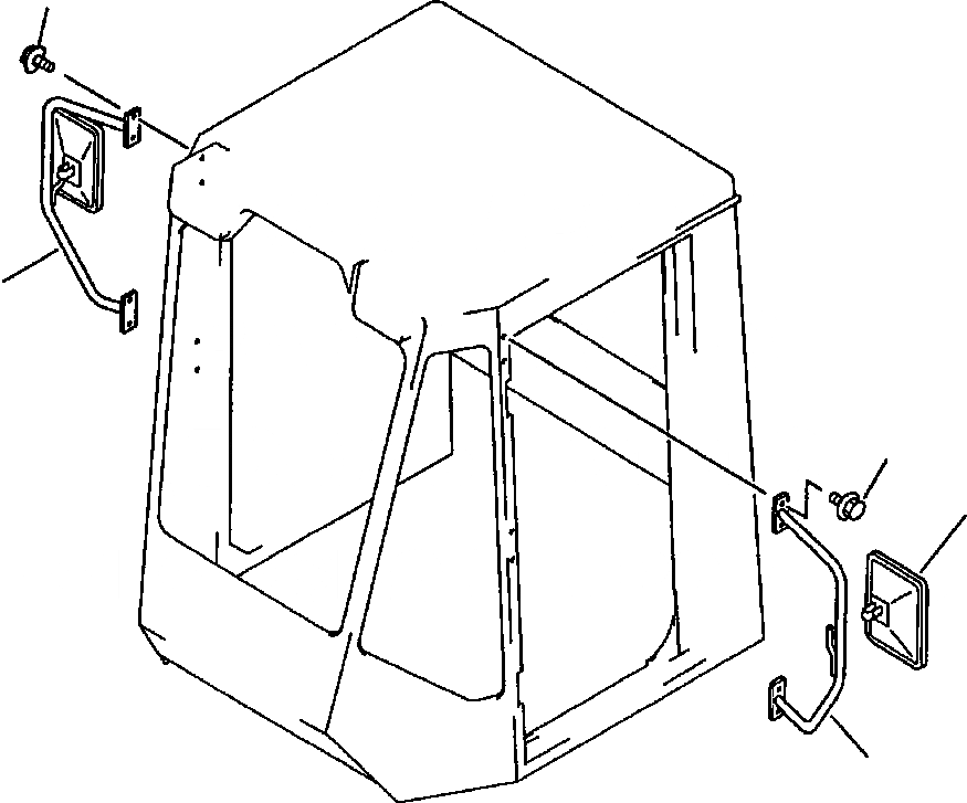 Схема запчастей Komatsu WA500-1LE - НАРУЖН. ЗЕРКАЛА ЗАДН. ВИДА(MACHINES С КАБИНОЙ) РАМА