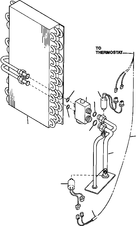 Схема запчастей Komatsu WA500-1LE - ОБОГРЕВАТЕЛЬ. И КОНДИЦ. БЛОК EVAPORATOR CМАСЛ. ASSEMBLY РАМА