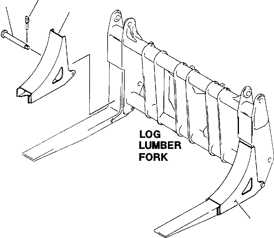 Схема запчастей Komatsu WA500-1LE - LUMBER ВИЛЫ ROLLING GUSSET РАБОЧЕЕ ОБОРУДОВАНИЕ