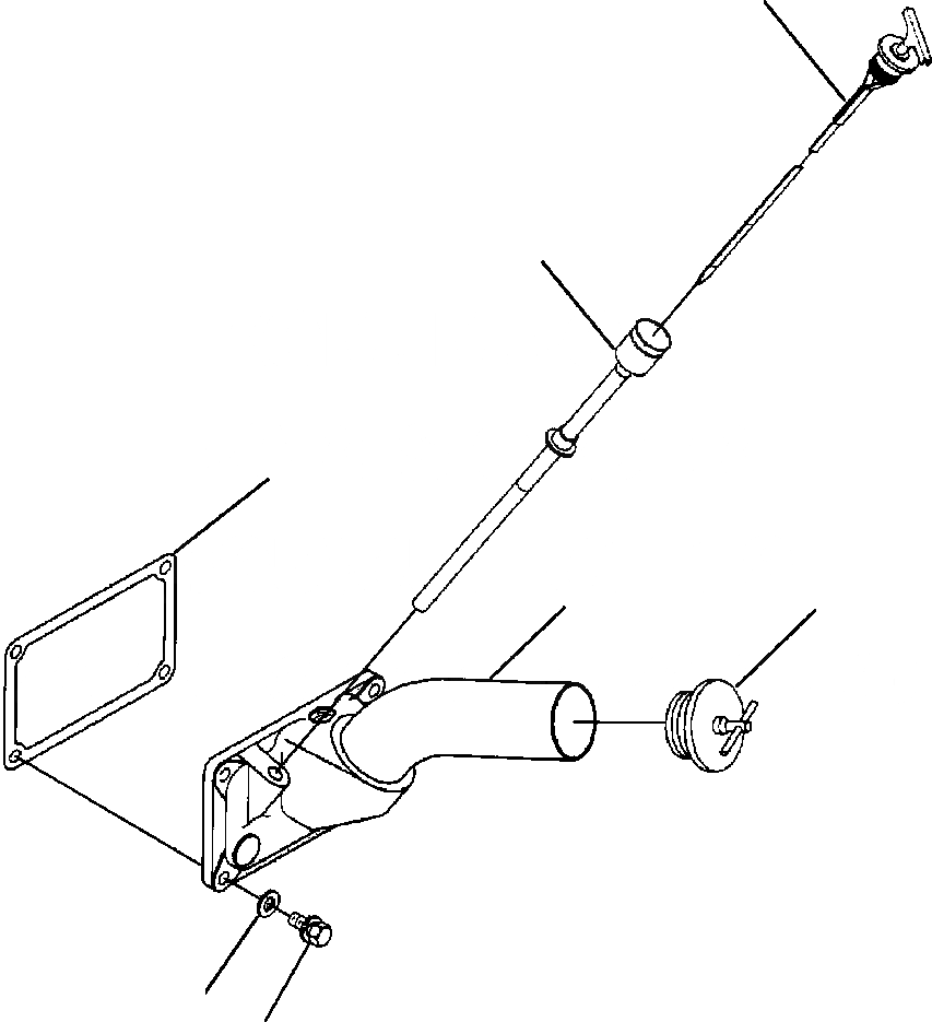 Схема запчастей Komatsu WA500-1LE - DIPSTICK & МАСЛ. FILL ТРУБКА БЛОК ЦИЛИНДРОВ