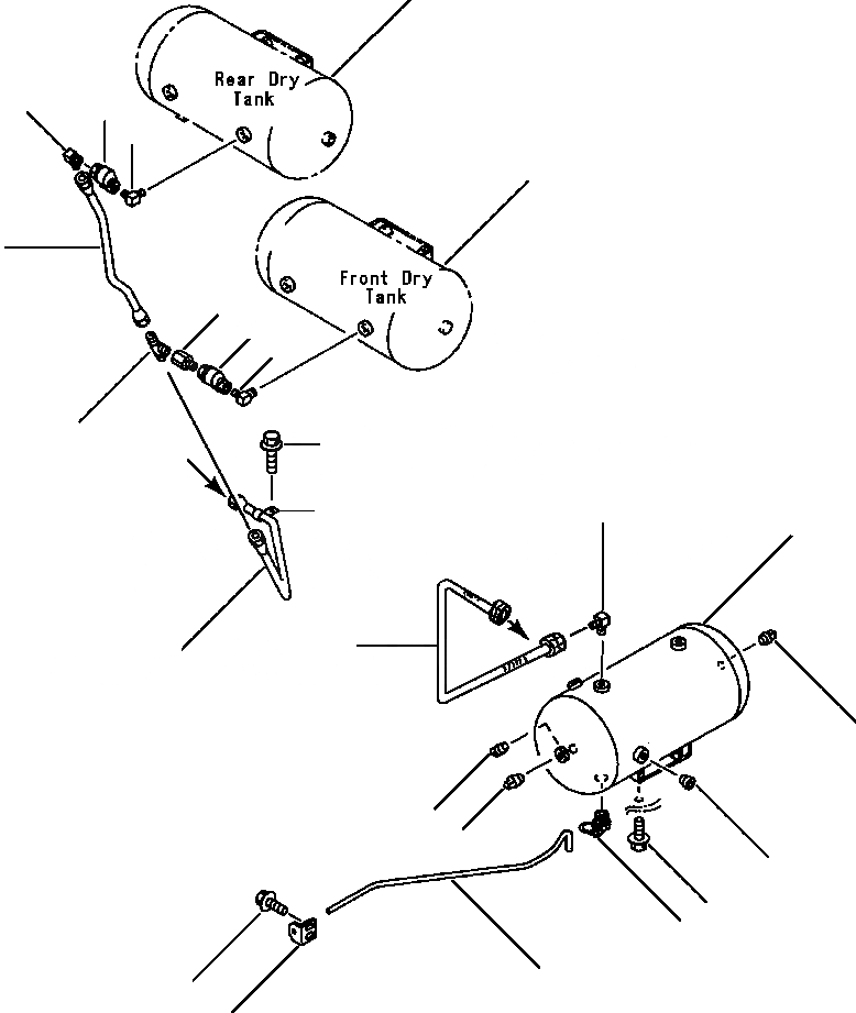 Схема запчастей Komatsu WA500-1L - ВОЗДУХОВОД WET БАК - СУХ. БАКS ВЕДУЩ. ВАЛ