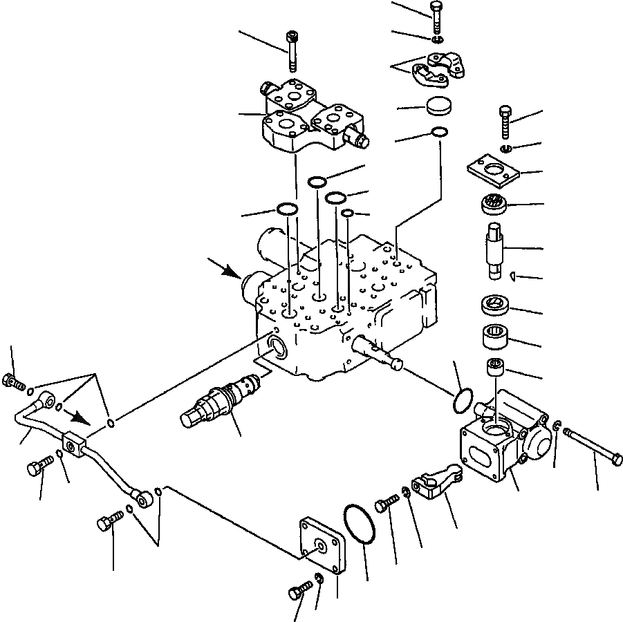 Схема запчастей Komatsu WA500-1L - РУЛЕВ. УПРАВЛЕНИЕ ЗАПРАШИВАЮЩ. КЛАПАН (/) РУЛЕВ. УПРАВЛЕНИЕ СИСТЕМА УПРАВЛЕНИЯ