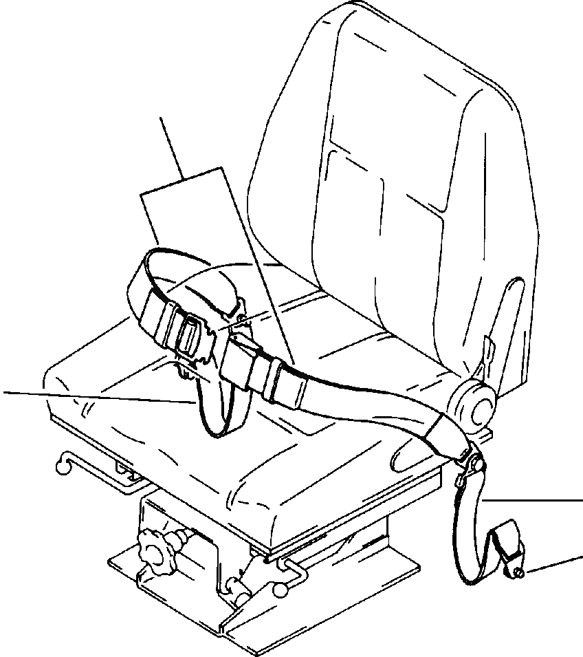 Схема запчастей Komatsu WA500-1L - РЕМЕНЬ БЕЗОПАСНОСТИ (MACHINES EQUIPPED W/РЕГУЛИР. ТИП СИДЕНЬЕ) РАМА