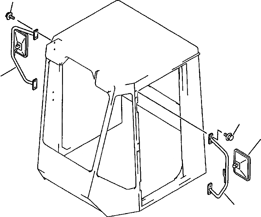 Схема запчастей Komatsu WA500-1L - НАРУЖН. ЗЕРКАЛА ЗАДН. ВИДА(MACHINES С КАБИНОЙ) РАМА