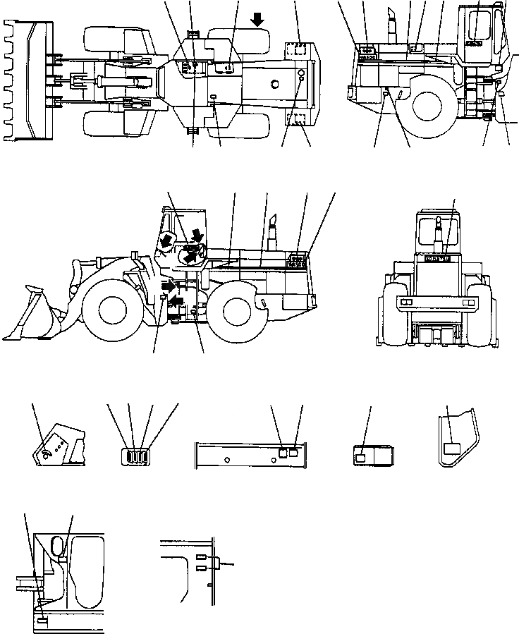 Схема запчастей Komatsu WA500-1L - МАРКИРОВКА (С КАБИНОЙ) (ФРАНЦИЯ) МАРКИРОВКАS