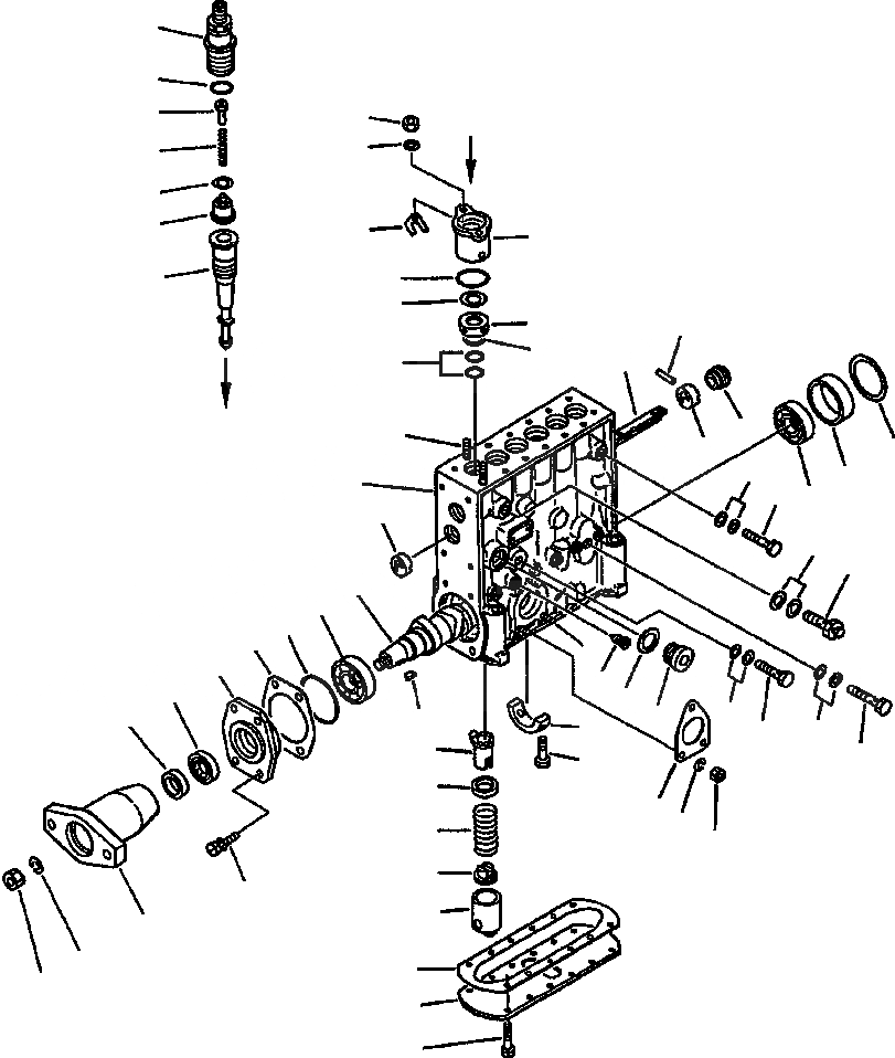 Схема запчастей Komatsu WA500-1L - ТОПЛ. НАСОС НАСОС ASSEMBLY ТОПЛИВН. СИСТЕМА