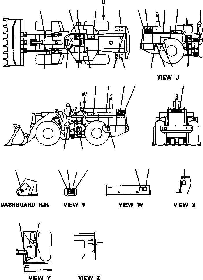 Схема запчастей Komatsu WA500-1L SUPPLEMENT - МАРКИРОВКА (БЕЗ КАБИНЫS) (АНГЛ.) МАРКИРОВКАS, ИНСТРУМЕНТ & КОМПЛЕКТS