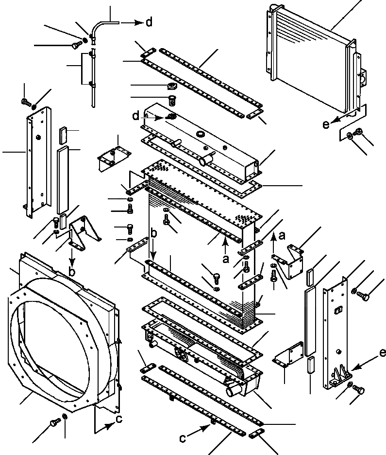 Схема запчастей Komatsu WA500-3L - C-A РАДИАТОР COMPLETE ASSEMBLY СИСТЕМА ОХЛАЖДЕНИЯ