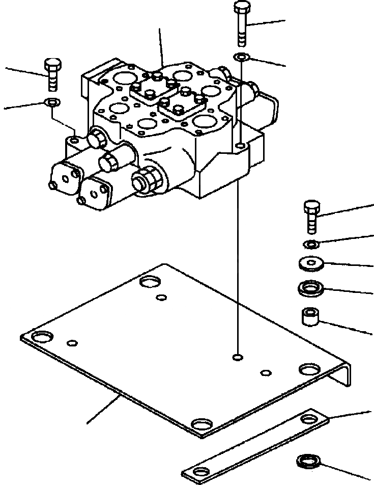 Схема запчастей Komatsu WA500-3L - H-A ОБОРУД-Е КРЕПЛЕНИЕ КОНТРОЛЬНОГО КЛАПАНА (2-Х СЕКЦИОНН.) ГИДРАВЛИКА