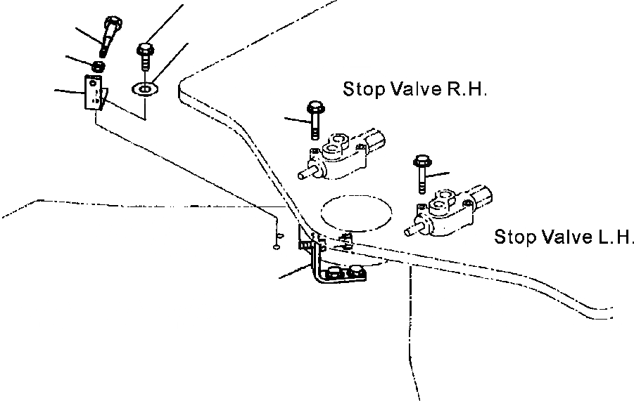 Схема запчастей Komatsu WA500-3L - H-A ГИДРАВЛИКА РУЛ. УПРАВЛЕНИЯ КЛАПАН ОСТАНОВКИ КРЕПЛЕНИЕ И СТОПОР БОЛТ ГИДРАВЛИКА