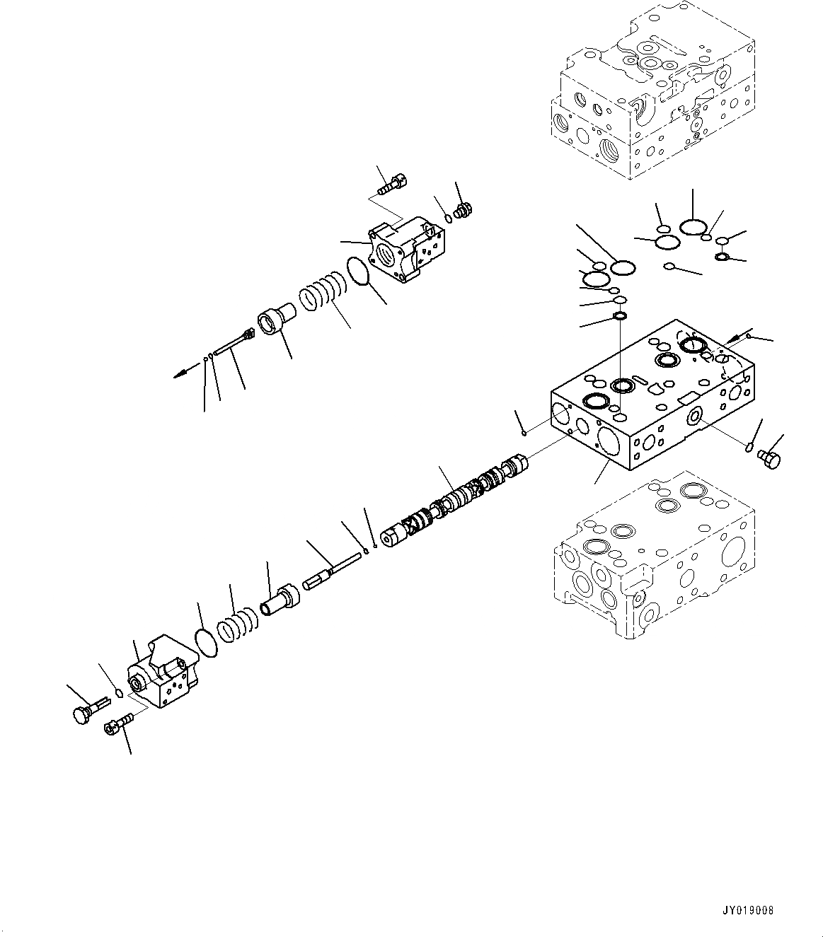 Схема запчастей Komatsu WA500-7 - ОСНОВН. УПРАВЛЯЮЩ. КЛАПАН, С 2-Х СЕКЦИОНН. УПРАВЛЯЮЩ. КЛАПАН, ВНУТР. ЧАСТИ (/9) ОСНОВН. УПРАВЛЯЮЩ. КЛАПАН, С 2-Х СЕКЦИОНН. УПРАВЛЯЮЩ. КЛАПАН