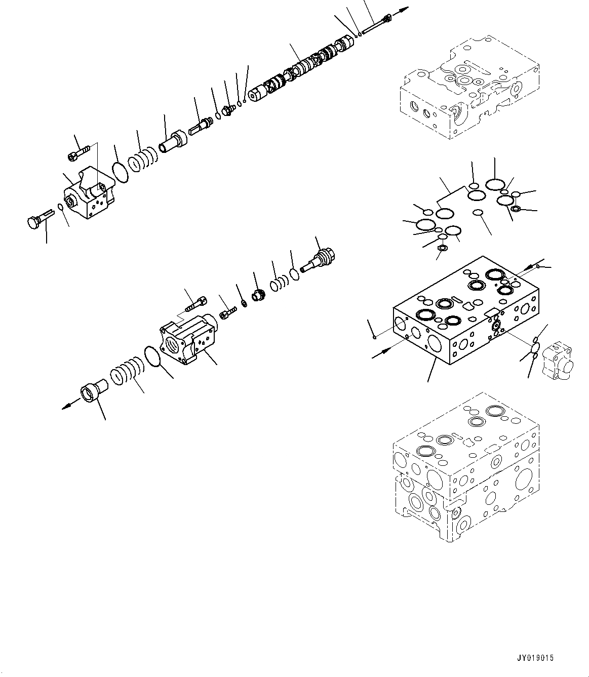 Схема запчастей Komatsu WA500-7 - ОСНОВН. УПРАВЛЯЮЩ. КЛАПАН, С 2-Х СЕКЦИОНН. УПРАВЛЯЮЩ. КЛАПАН, ВНУТР. ЧАСТИ (7/9) ОСНОВН. УПРАВЛЯЮЩ. КЛАПАН, С 2-Х СЕКЦИОНН. УПРАВЛЯЮЩ. КЛАПАН