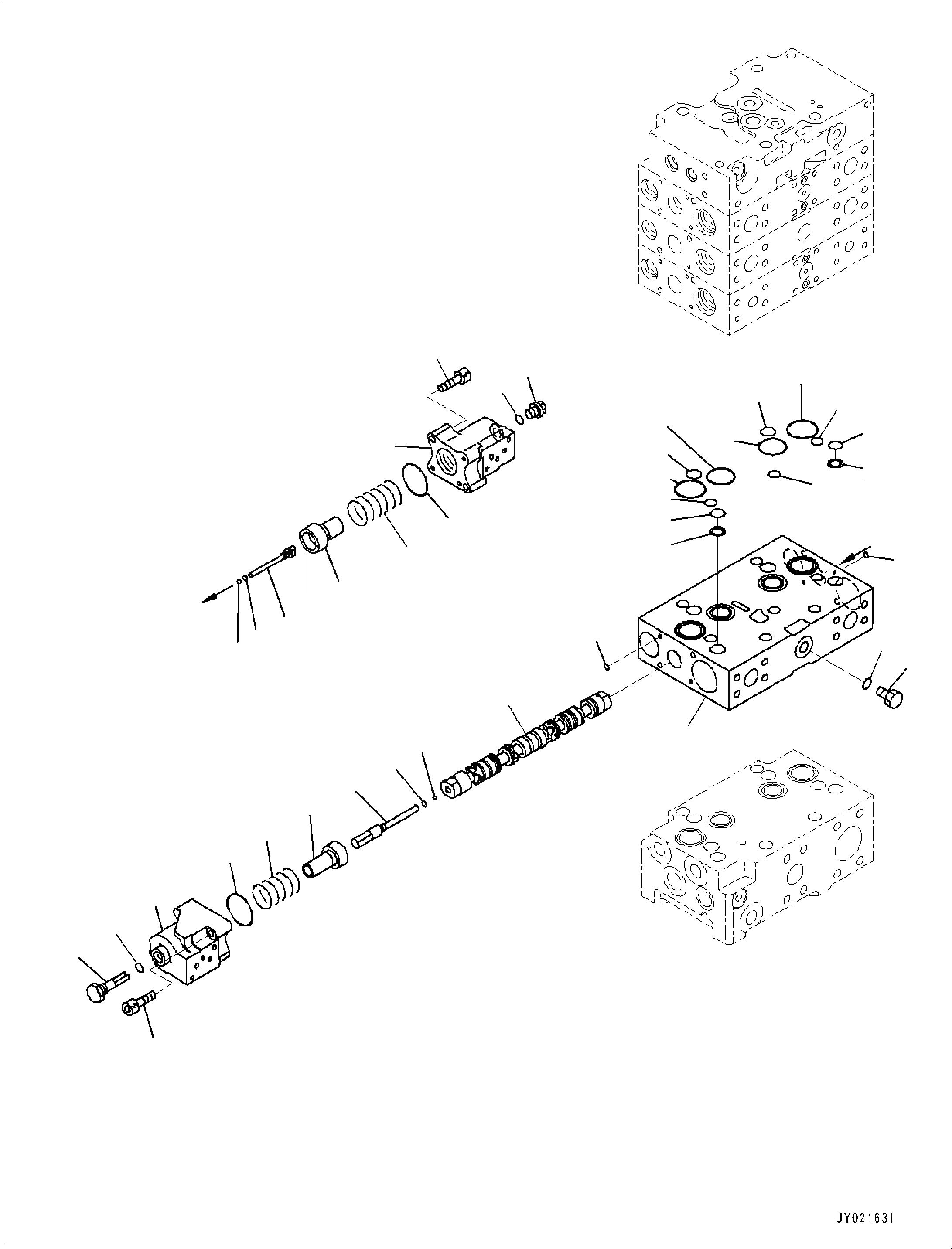 Схема запчастей Komatsu WA500-7 - ОСНОВН. УПРАВЛЯЮЩ. КЛАПАН, С 3-Х СЕКЦ. КОНТР. КЛАПАНОМ, ECSS, -КЛАПАН (/) ОСНОВН. УПРАВЛЯЮЩ. КЛАПАН, С 3-Х СЕКЦ. КОНТР. КЛАПАНОМ, ECSS