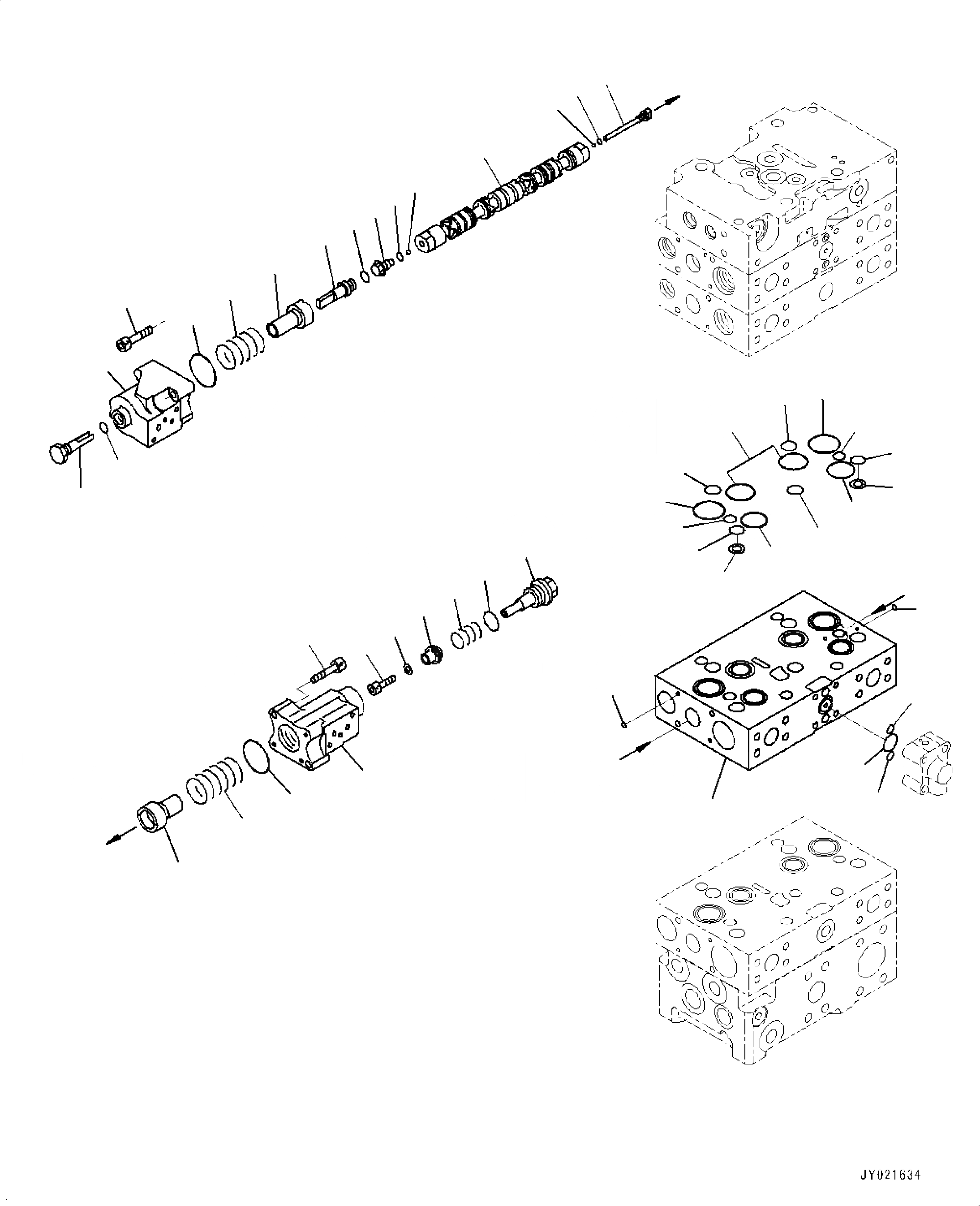 Схема запчастей Komatsu WA500-7 - ОСНОВН. УПРАВЛЯЮЩ. КЛАПАН, С 3-Х СЕКЦ. КОНТР. КЛАПАНОМ, ECSS, -КЛАПАН (7/) ОСНОВН. УПРАВЛЯЮЩ. КЛАПАН, С 3-Х СЕКЦ. КОНТР. КЛАПАНОМ, ECSS