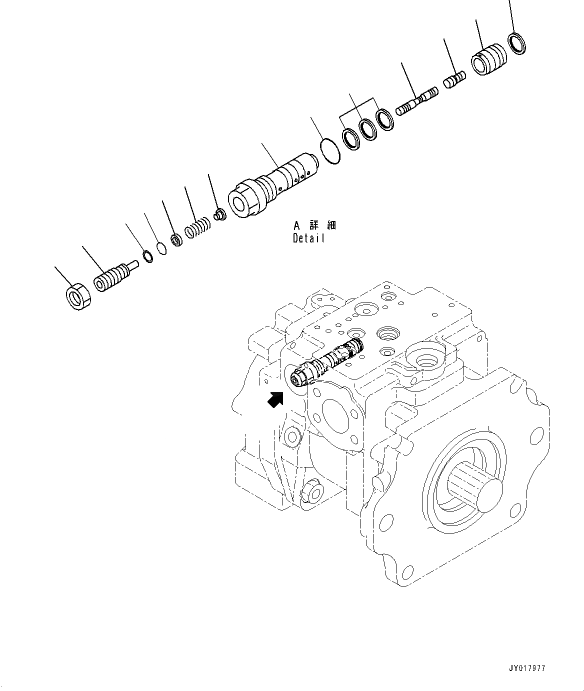 Схема запчастей Komatsu WA500-7 - ГИДР. НАСОС., ПОГРУЗ. НАСОС (7/8) ГИДР. НАСОС.