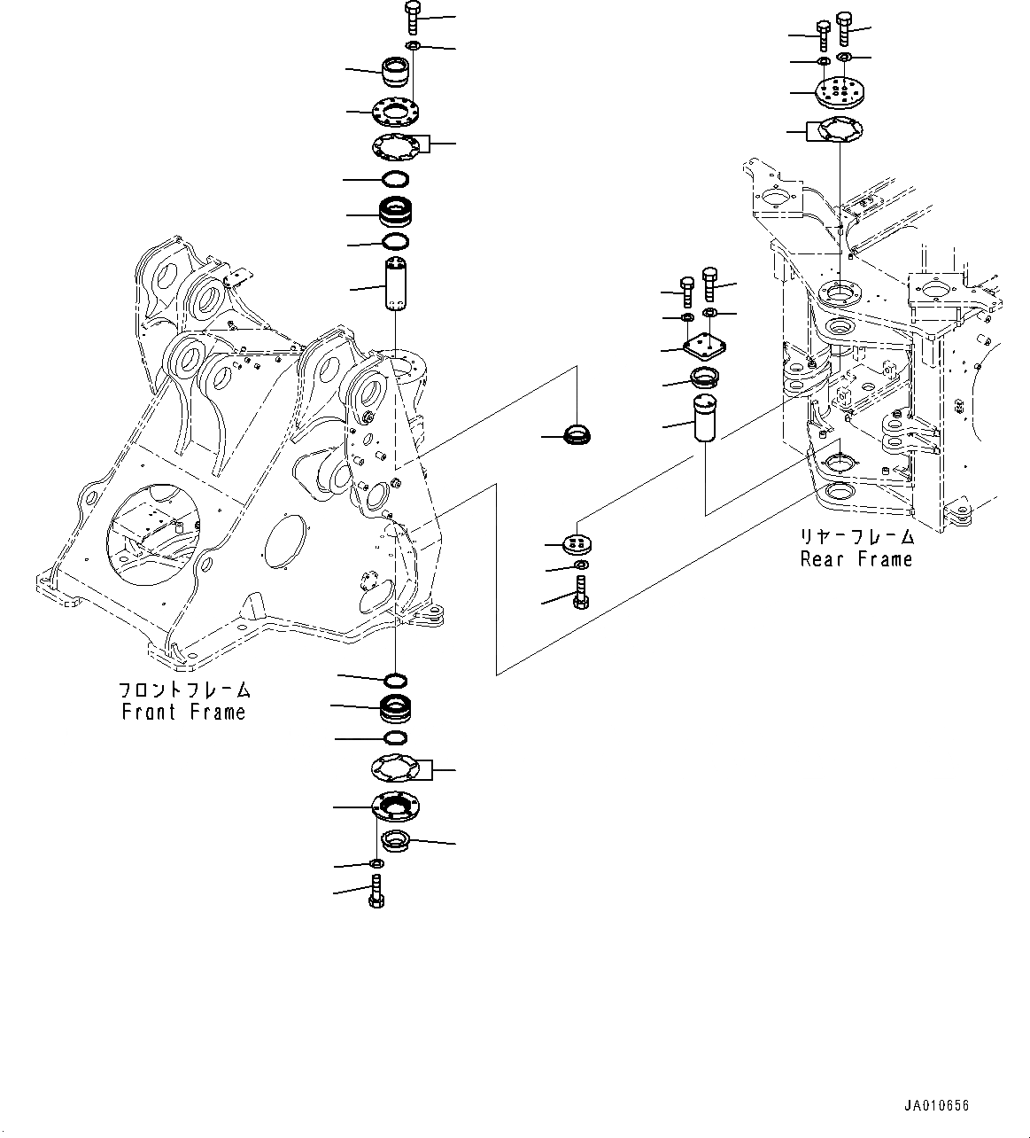 Схема запчастей Komatsu WA500-7 - HINGE ПАЛЕЦ HINGE ПАЛЕЦ