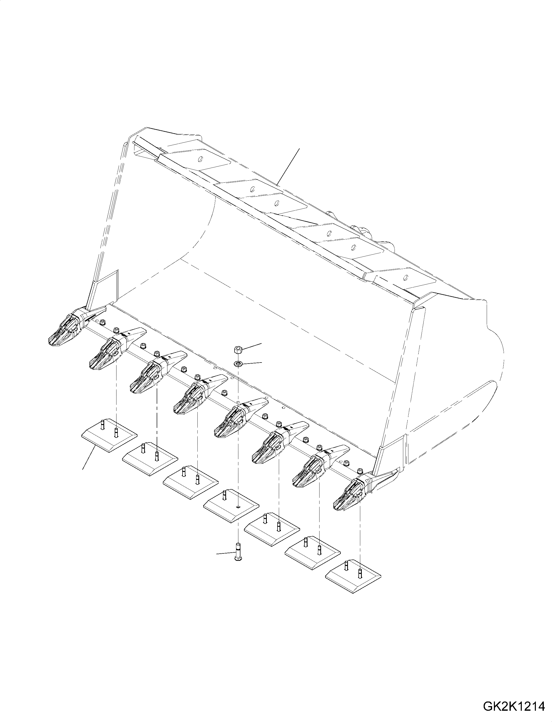 Схема запчастей Komatsu WA500-7 - РЕЖУЩ. КРОМКА НА БОЛТАХ, BETWEEN TEETH, (CODE: S) РЕЖУЩ. КРОМКА НА БОЛТАХ, BETWEEN TEETH, (CODE: S)