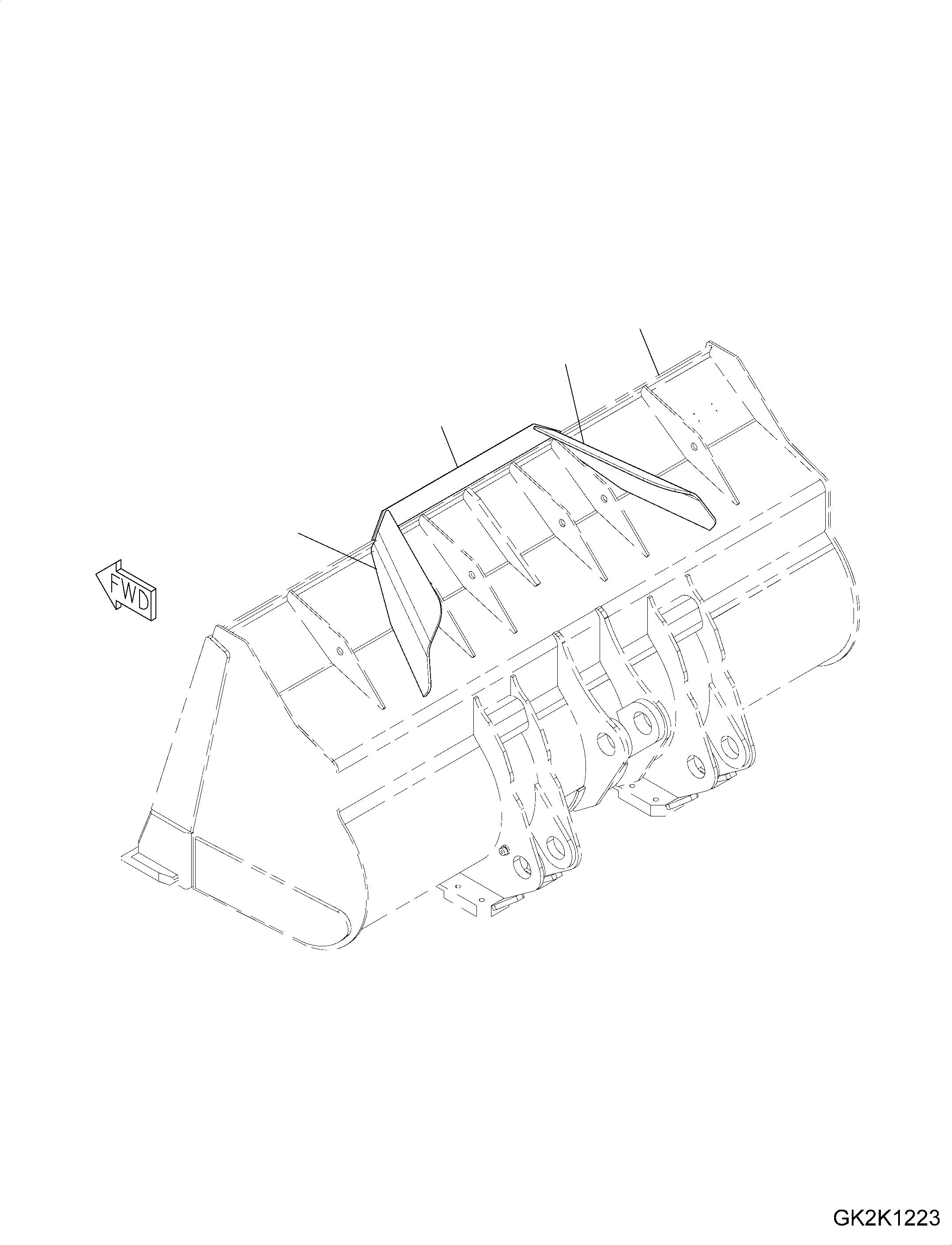 Схема запчастей Komatsu WA500-7 - КОВШ, С ЗАЩИТА КАБИНЫ, (CODE: S7) КОВШ, С ЗАЩИТА КАБИНЫ, (CODE: S7)