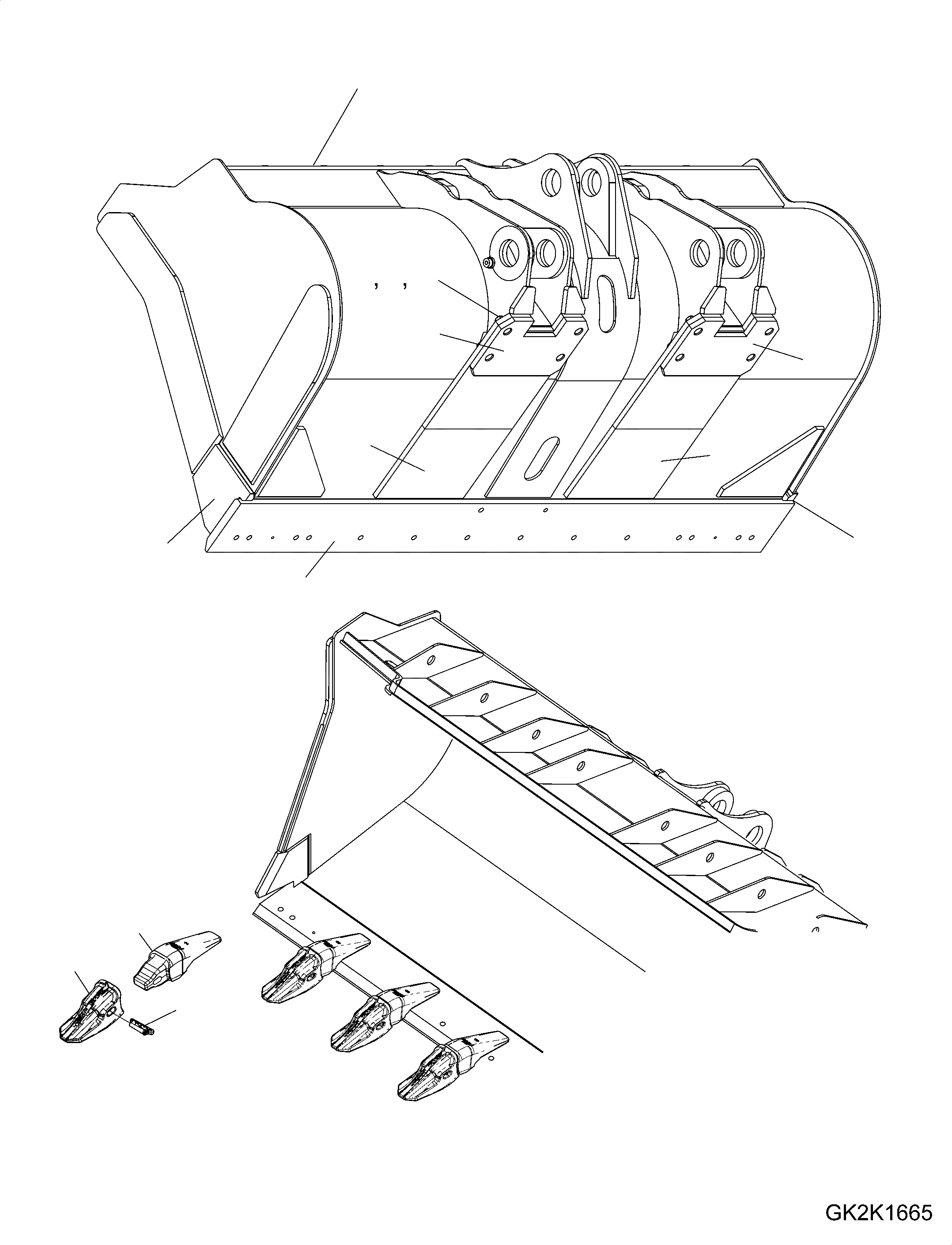 Схема запчастей Komatsu WA500-7 - КОВШ, TYP C-R, .M, С TEETH, HENSLEY КОВШ, TYP C-R, .M, С TEETH, HENSLEY