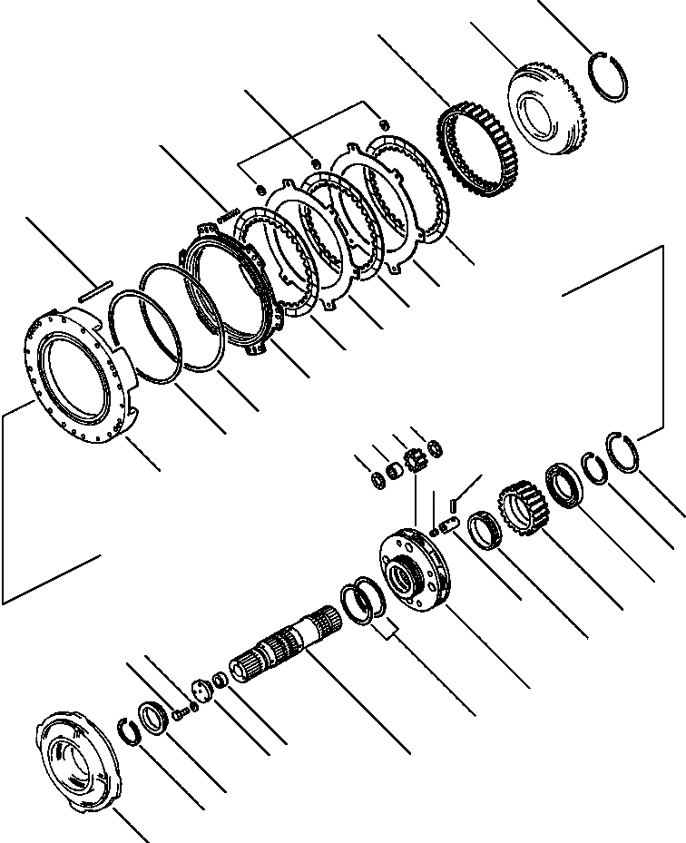 Схема запчастей Komatsu WA600-1LC - ТРАНСМИССИЯ 1 МУФТА ГИДРОТРАНСФОРМАТОР И ТРАНСМИССИЯ