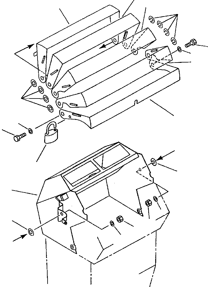 Схема запчастей Komatsu WA600-1LC - ПАНЕЛЬ ПРИБОРОВ COVER РАМА