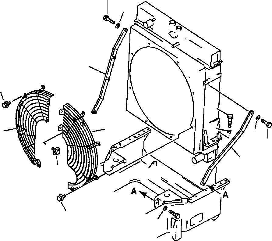 Схема запчастей Komatsu WA600-1LE - РАДИАТОР COVER КОМПОНЕНТЫ ДВИГАТЕЛЯ & ЭЛЕКТРИКА