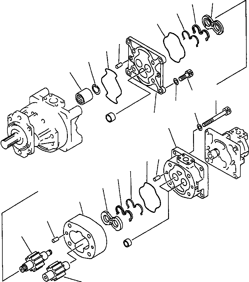 Схема запчастей Komatsu WA600-1LE - ГИДР. НАСОС. (ГИДРОТРАНСФОРМАТОР) (/) ГИДРОТРАНСФОРМАТОР И ТРАНСМИССИЯ