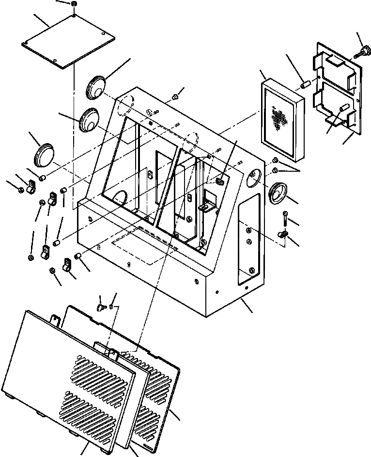 Схема запчастей Komatsu WA600-1LE - ОТСЕК ФИЛЬТРОВ ASSEMBLY РАМА, ЧАСТИ КОРПУСА & SUPERSTRUCTURE