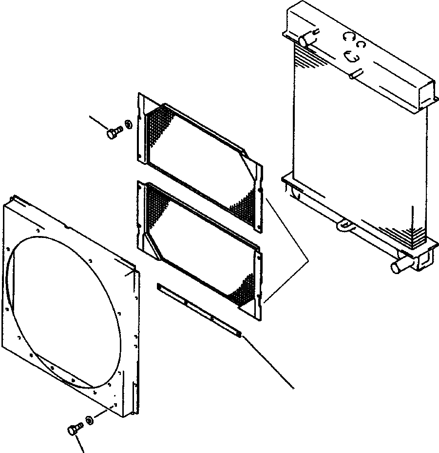 Схема запчастей Komatsu WA600-1L - РАДИАТОР DUST И DIRT ЗАЩИТА -