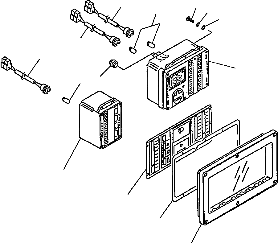 Схема запчастей Komatsu WA600-1L - ПАНЕЛЬ МОНИТОРА ДЛЯ MACHINES БЕЗ GROUND ПРИВОДN РУЛЕВ. УПРАВЛЕНИЕ -