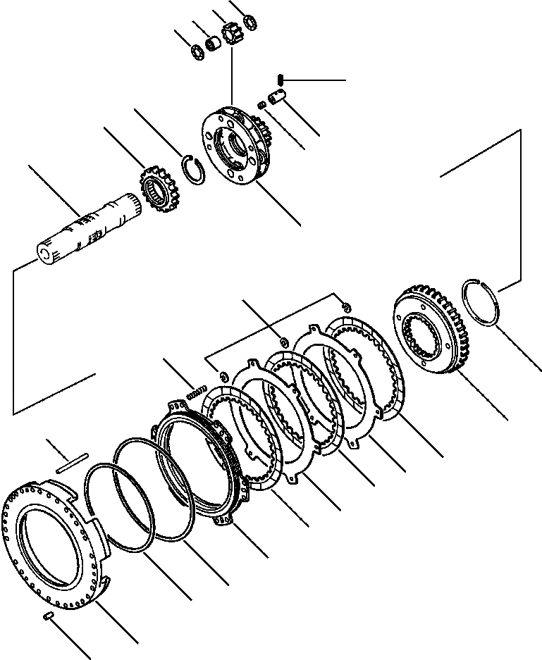 Схема запчастей Komatsu WA600-1L - ТРАНСМИССИЯ 3 МУФТА -