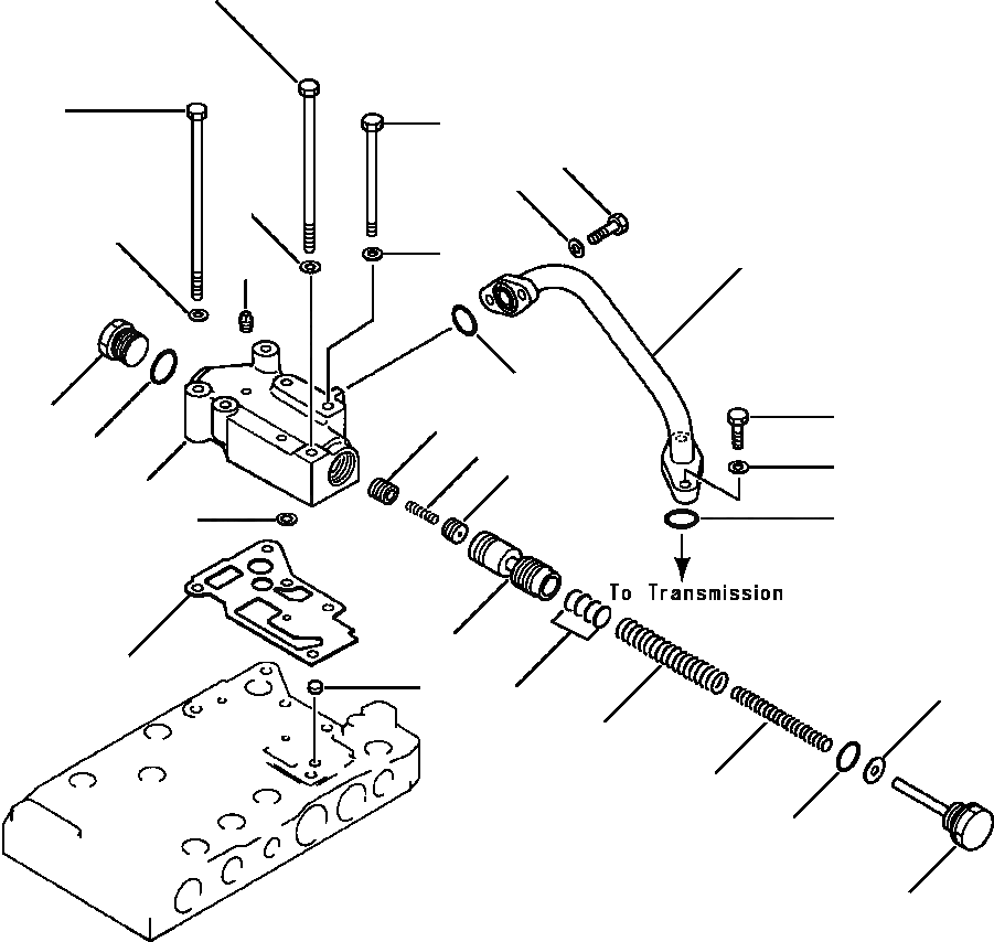 Схема запчастей Komatsu WA600-1L - ТРАНСМИССИЯ ОСНОВН. РАЗГРУЗ. КЛАПАН -
